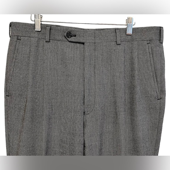 Burberry Men’s Dressy Custom Tailored 36/29 Wool Pants Dark Gray Straight Leg - Picture 5 of 13